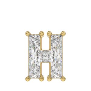 14K YELLOW GOLD 1 1/3CT FANCY CUT ALPHABET DIAMOND MEN'S CHARM PENDANT