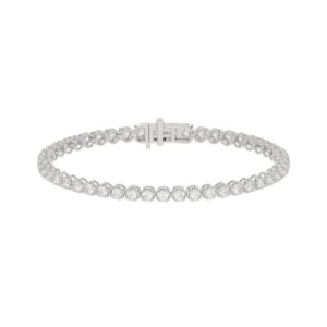 14K WHITE GOLD 3.00CT ROUND DIAMOND LADIES BRACELET