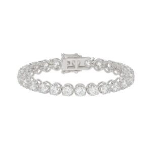 14K WHITE GOLD 5.00CT ROUND DIAMOND LADIES BRACELET