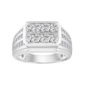 WHITE PLATINUM 1 1/4CT ROUND DIAMOND MEN'S BAND