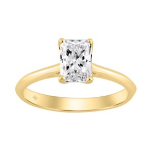 14K YELLOW GOLD 1.00CT RADIANT DIAMOND LADIES SOLITAIRE RING
