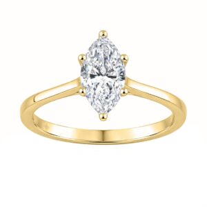 14K YELLOW GOLD 1.00CT MARQUISE DIAMOND LADIES SOLITAIRE RING (CENTER STONE MARQUISE DIAMOND 1CT