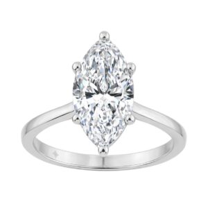 14K WHITE GOLD 2 1/2CT MARQUISE DIAMOND LADIES SOLITAIRE RING (CENTER STONE MARQUISE DIAMOND 2 1/2CT