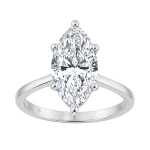 14K WHITE GOLD 3.00CT MARQUISE DIAMOND LADIES SOLITAIRE RING (CENTER STONE MARQUISE DIAMOND 3CT